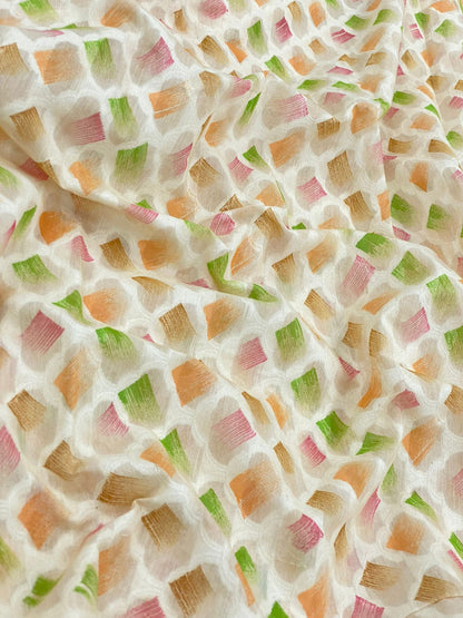 Chanderi Brocade Hand Brush Paint