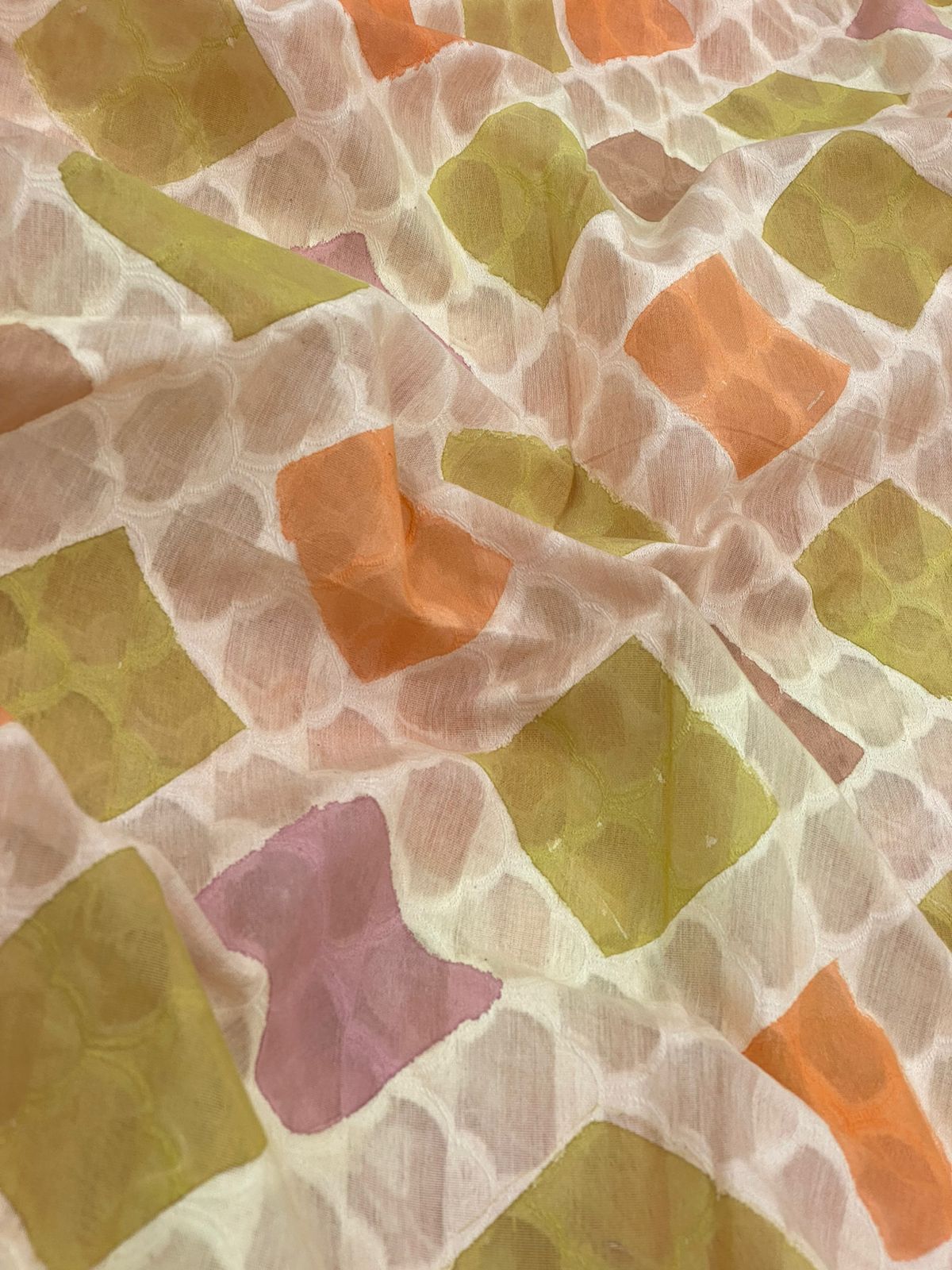 Chanderi Brocade Hand Brush Paint