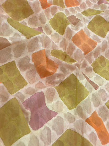 Chanderi Brocade Hand Brush Paint