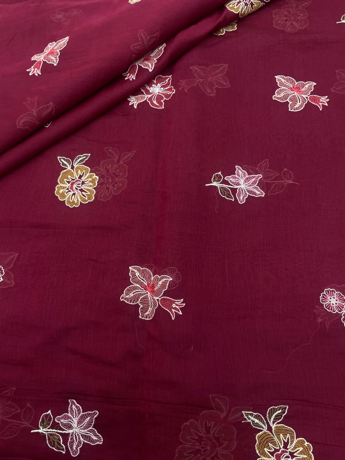 Chanderi Multithread Embroidery (colors available)