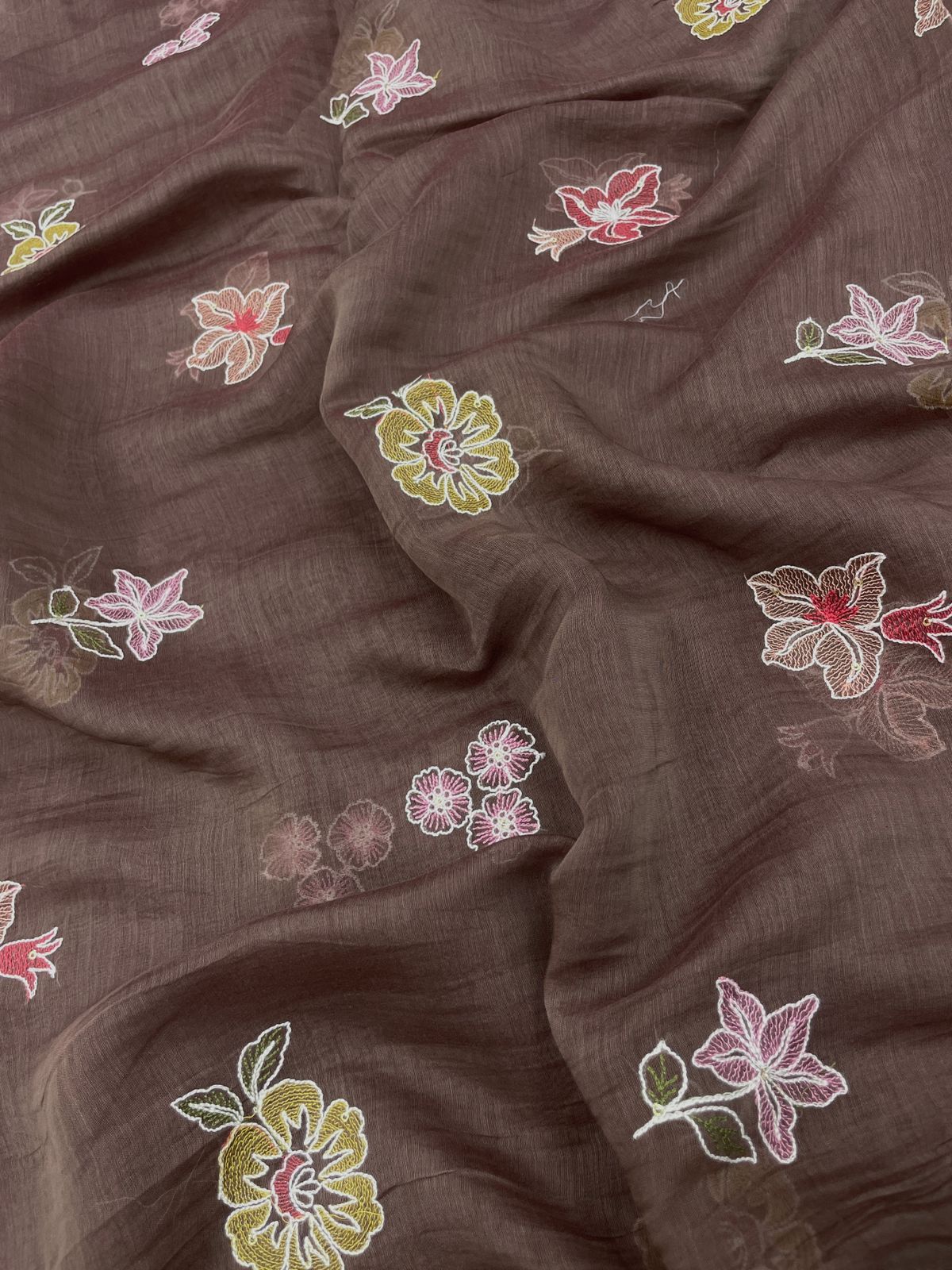Chanderi Multithread Embroidery (colors available)
