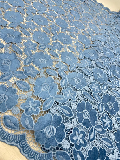 Velvet Cutwork Crochet Embroidery (Color Available)