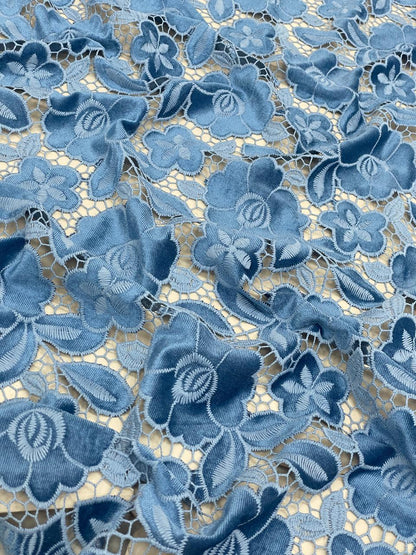 Velvet Cutwork Crochet Embroidery (Color Available)