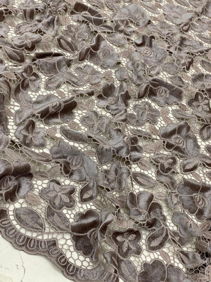 Velvet Cutwork Crochet Embroidery (Color Available)