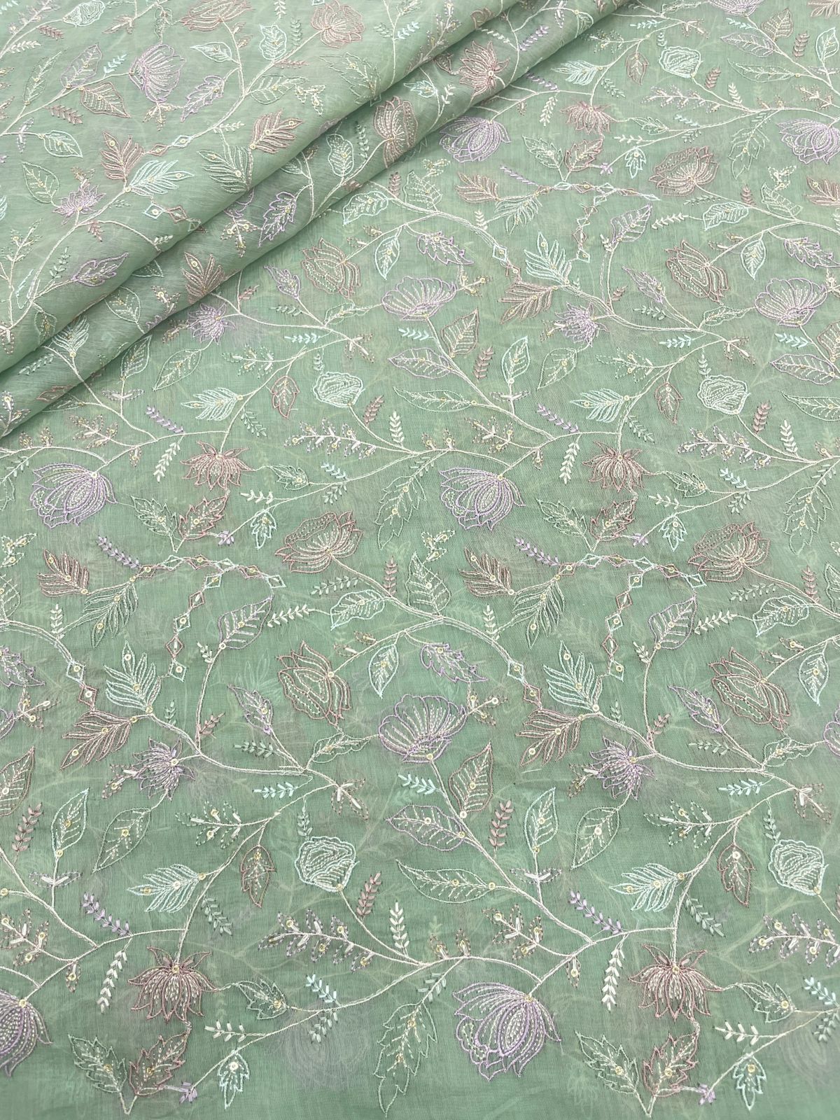 Chanderi Multi Embroidery (Color Available)