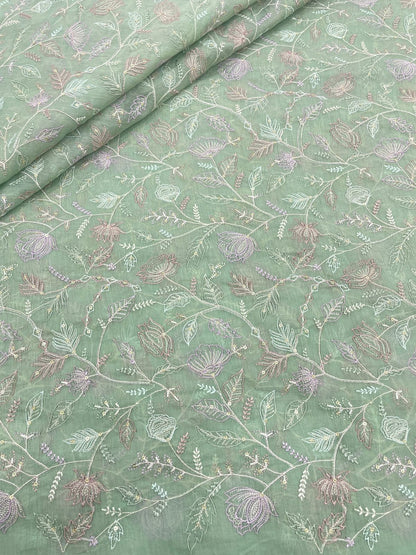 Chanderi Multi Embroidery (Color Available)