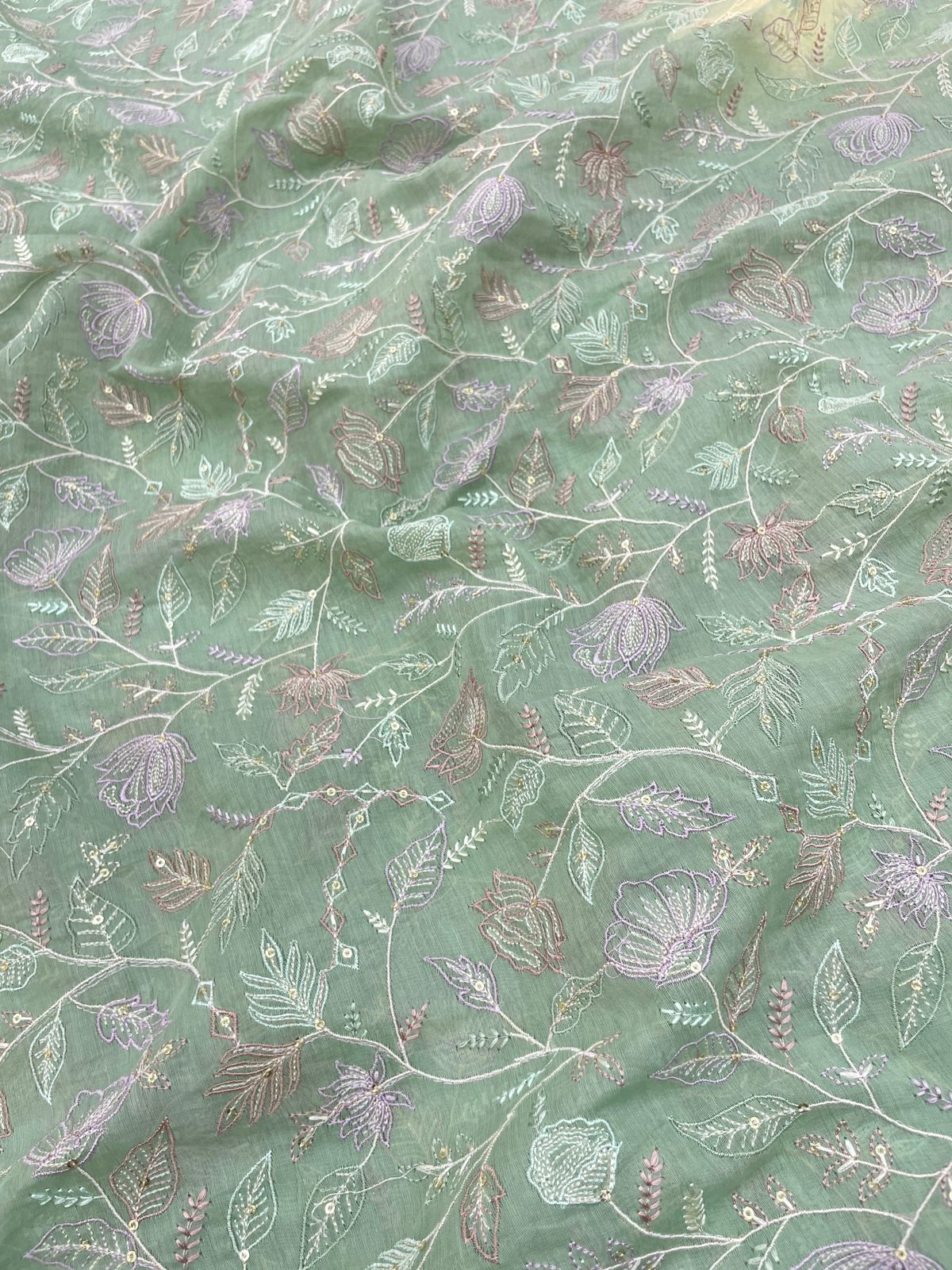 Chanderi Multi Embroidery (Color Available)