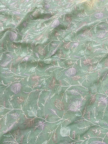 Chanderi Multi Embroidery (Color Available)