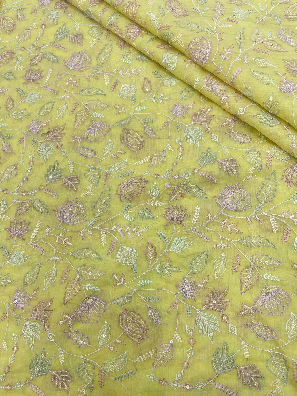 Chanderi Multi Embroidery (Color Available)
