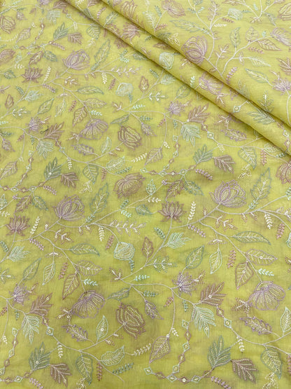 Chanderi Multi Embroidery (Color Available)