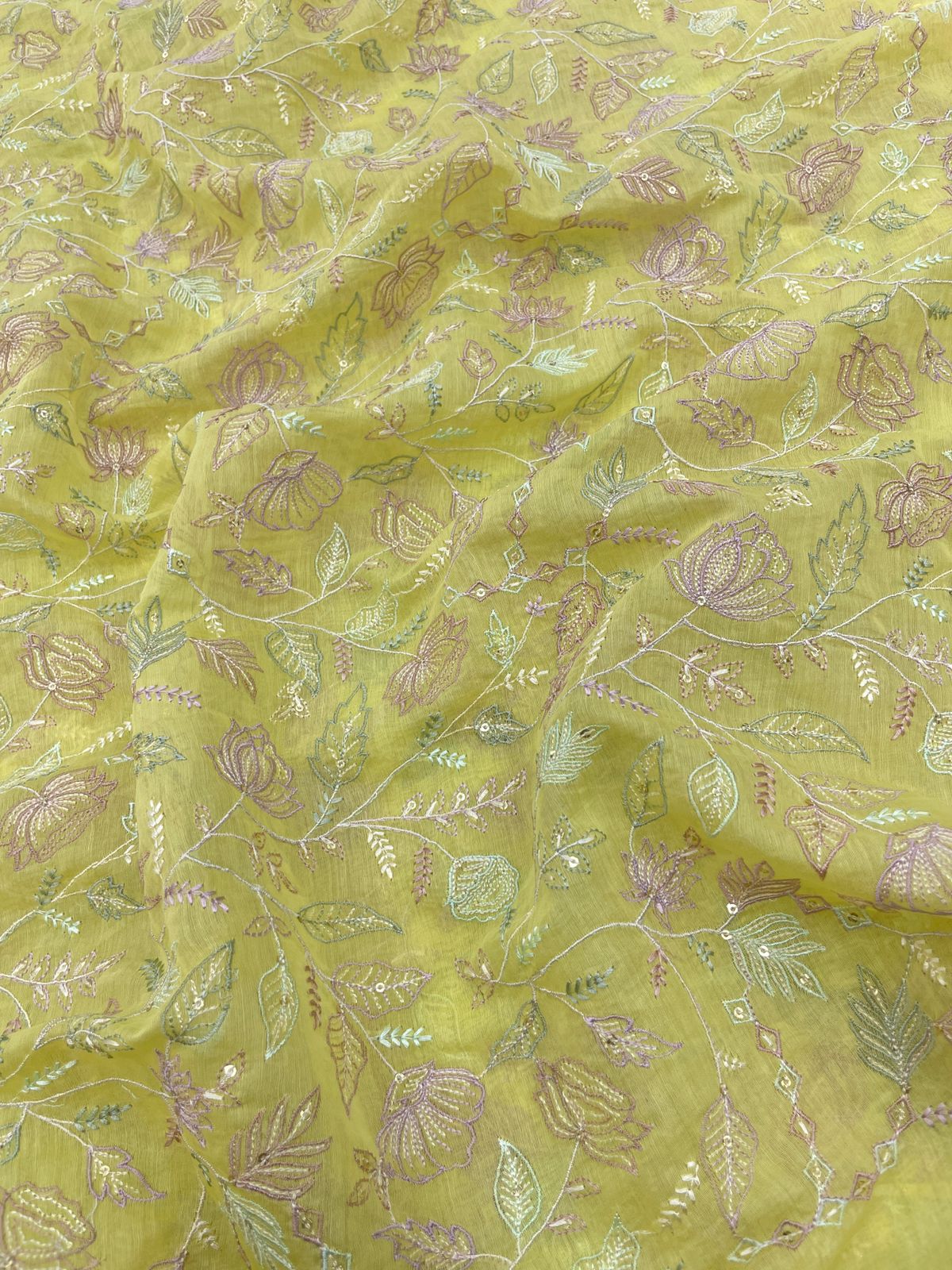 Chanderi Multi Embroidery (Color Available)