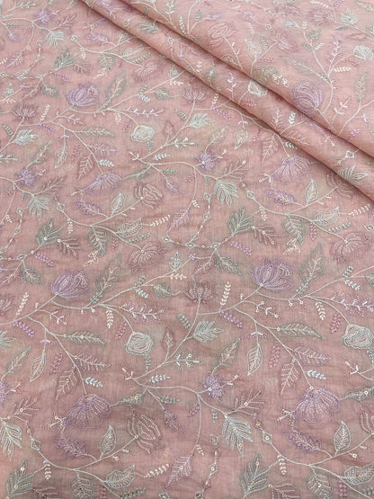 Chanderi Multi Embroidery (Color Available)
