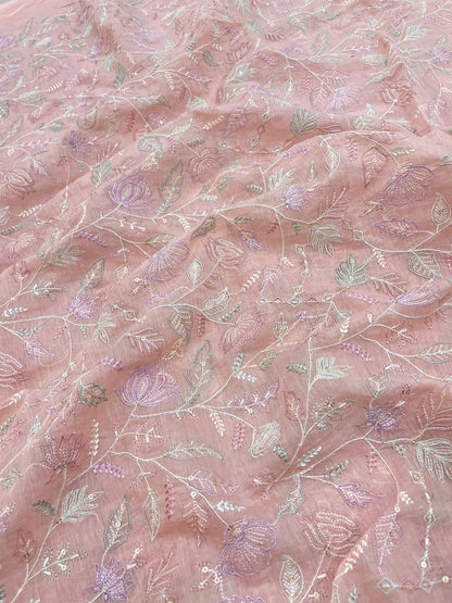 Chanderi Multi Embroidery (Color Available)