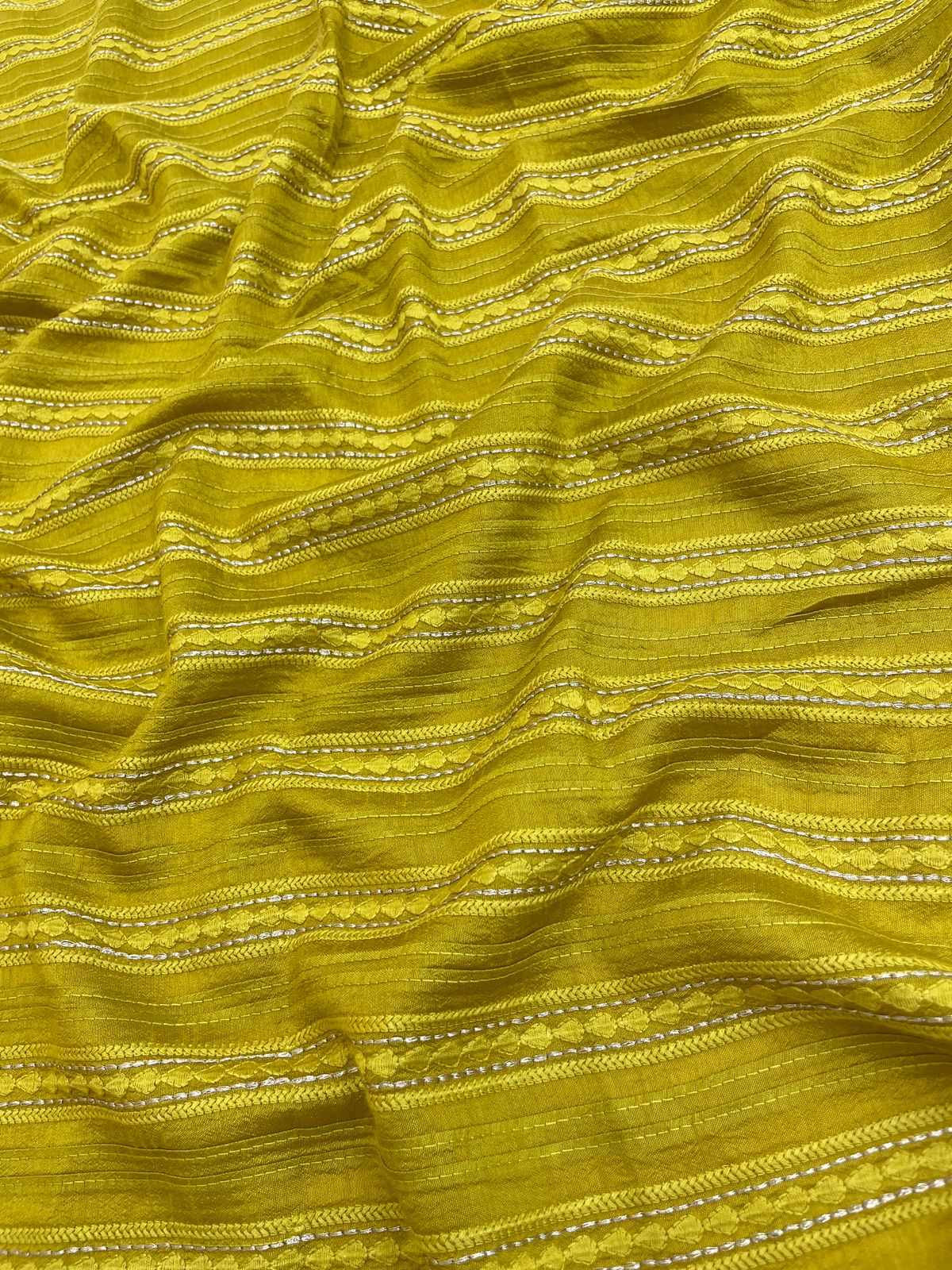 Mysore Silk Pintex Embroidery Fabric (Colors Available)