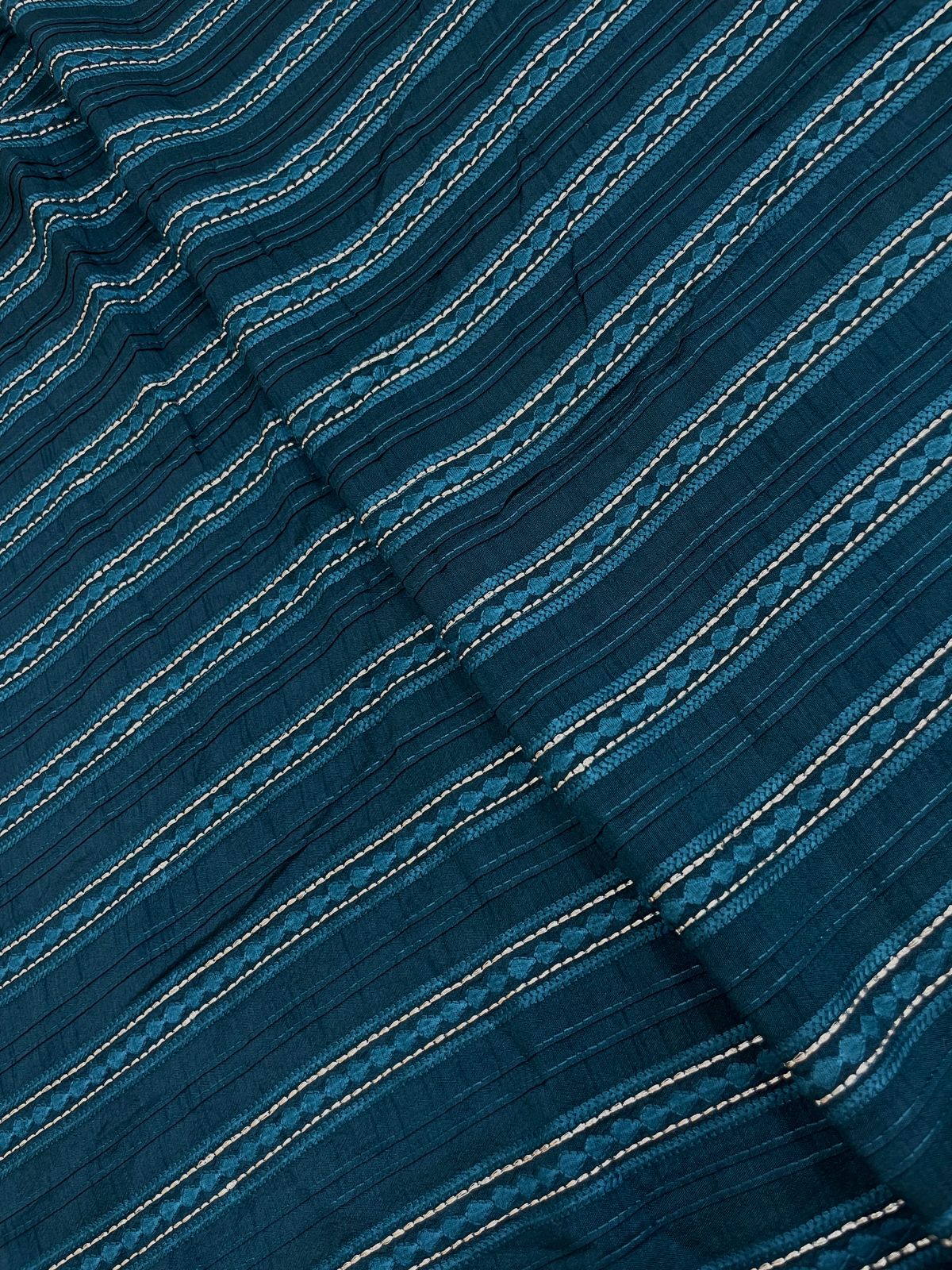 Mysore Silk Pintex Embroidery Fabric (Colors Available)