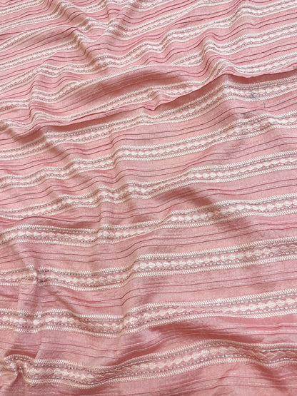 Mysore Silk Pintex Embroidery Fabric (Colors Available)