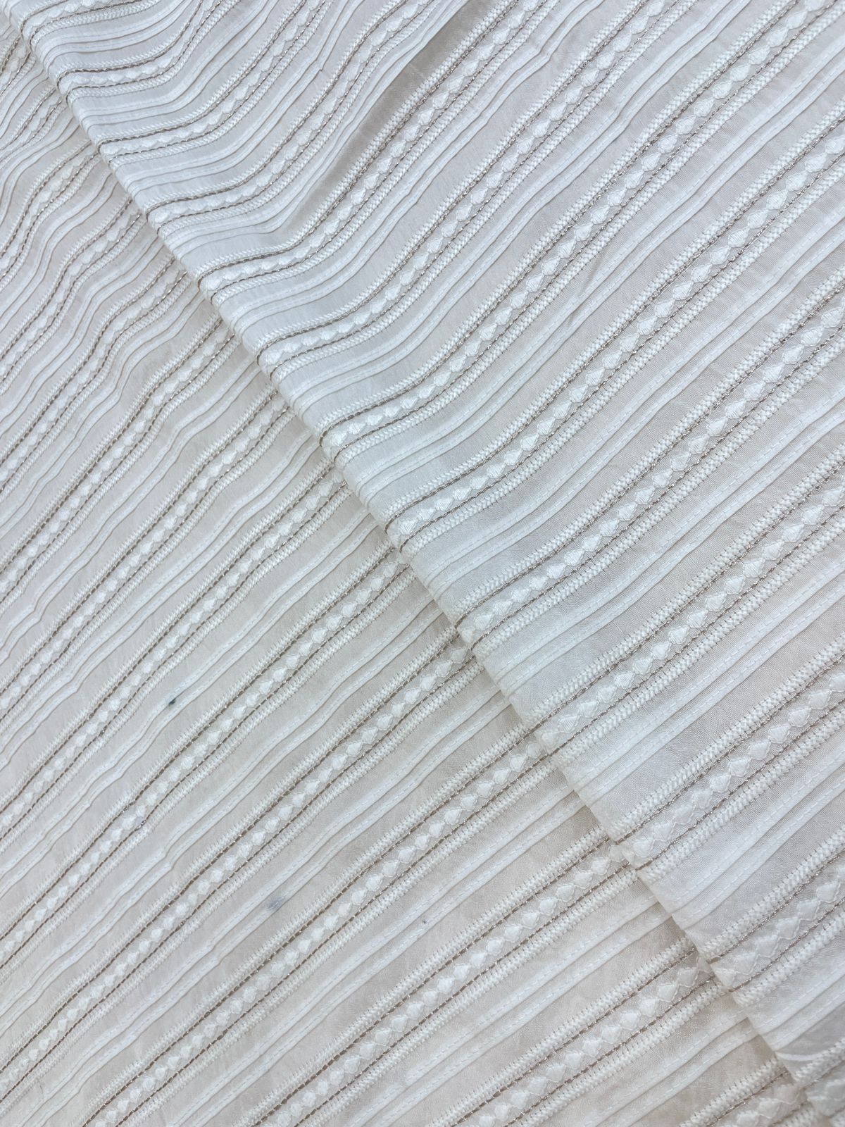 Mysore Silk Pintex Embroidery Fabric (Colors Available)