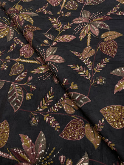 Dola Silk Print With Embroidery (Color Available)