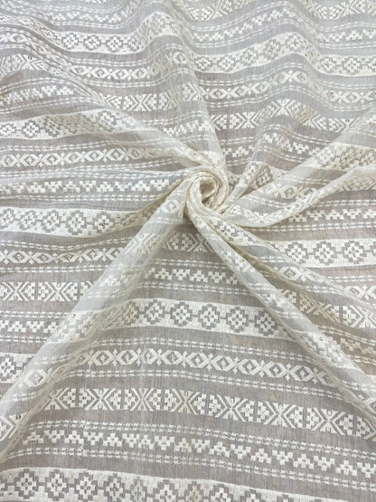 Chanderi Silk Embroidery (Dyeable) 44"inch