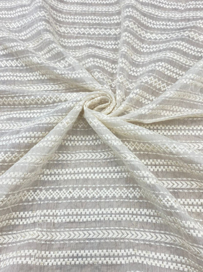 Chanderi Silk Embroidery (Dyeable) 44"inch