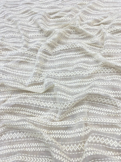 Chanderi Silk Embroidery (Dyeable) 44"inch