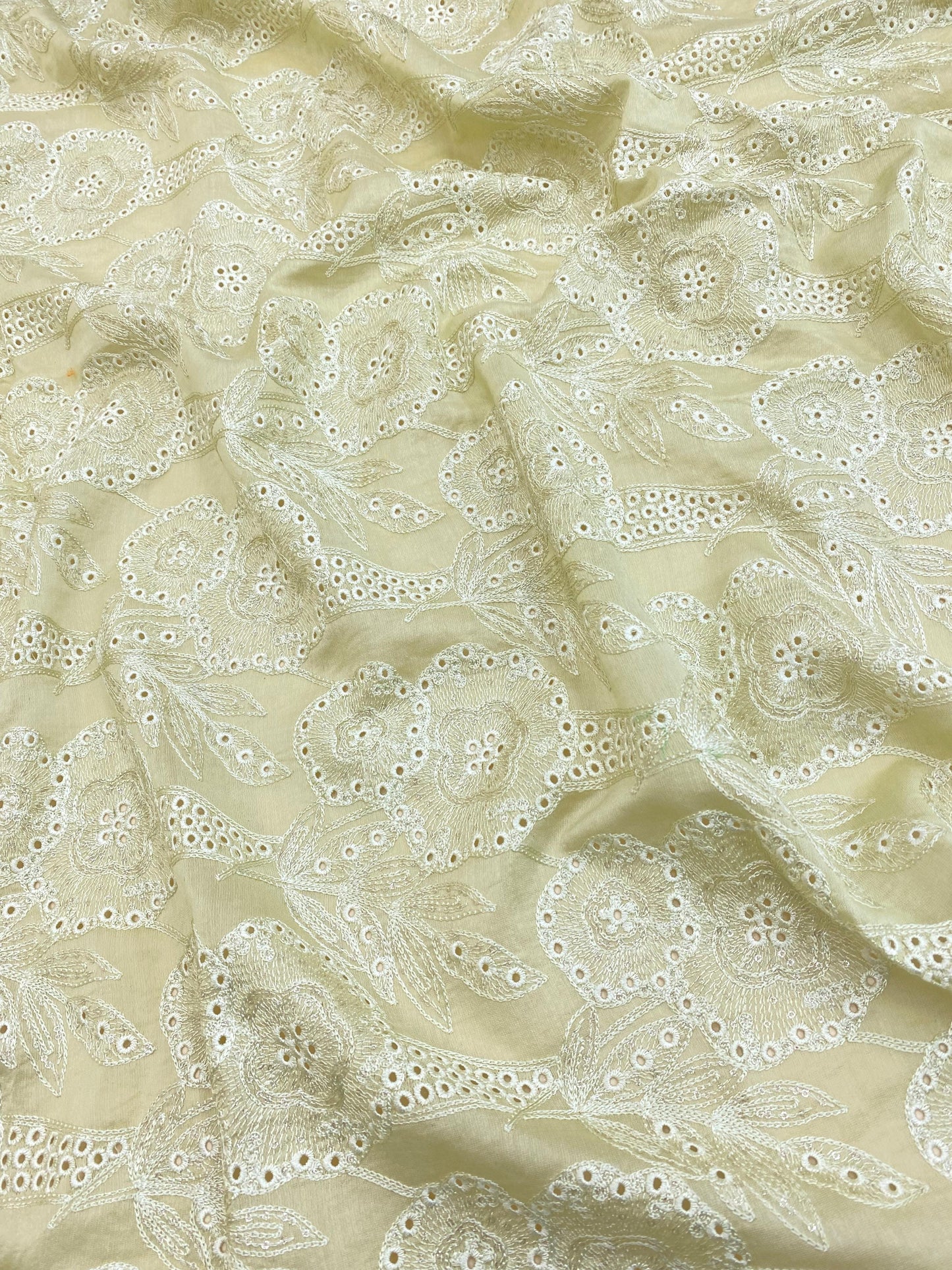 Pure Chanderi Embroidery (Color Available) 44"Inch