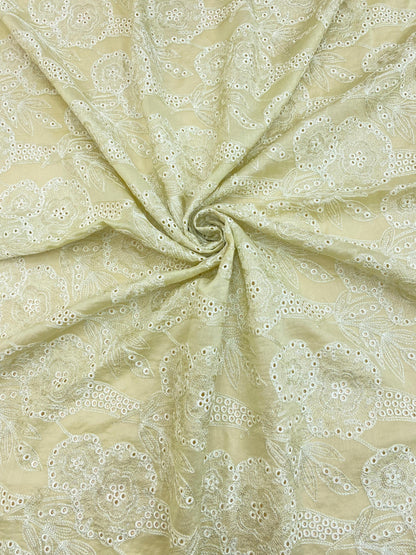 Pure Chanderi Embroidery (Color Available) 44"Inch