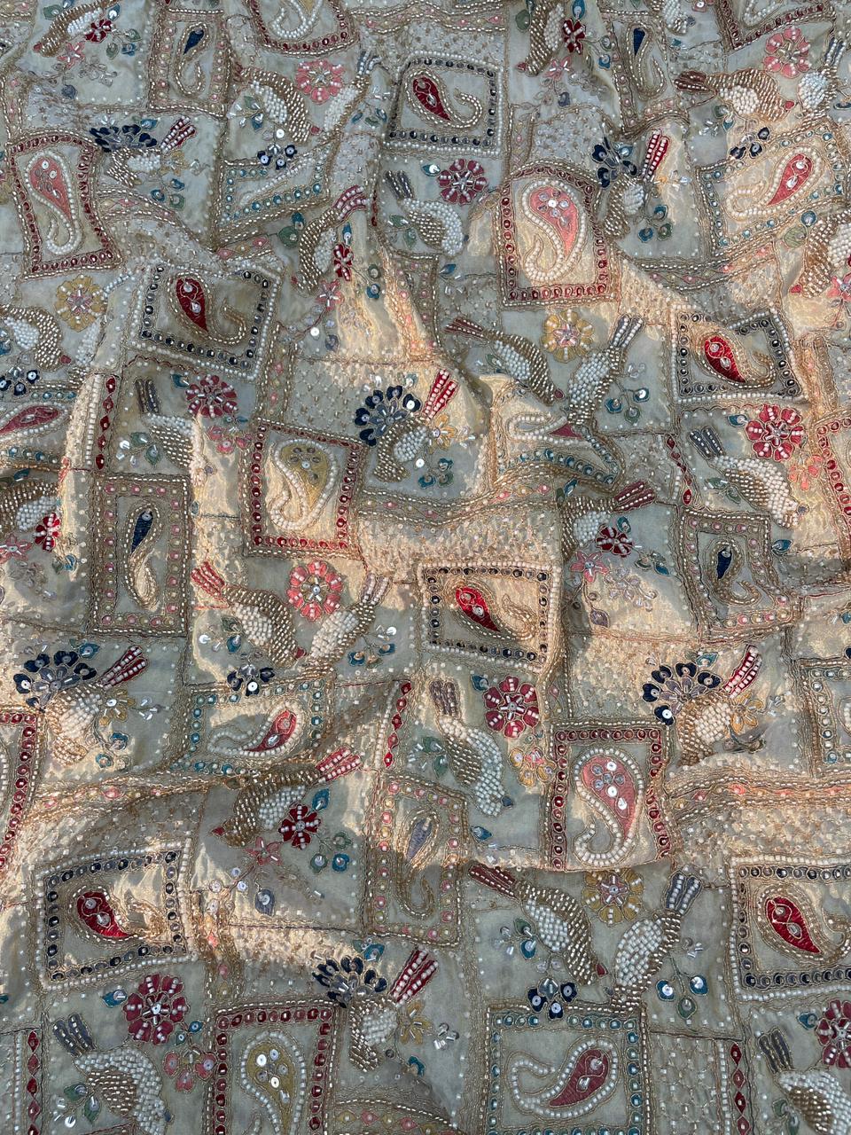 Tissue Beads Embroidery (44"Inch)