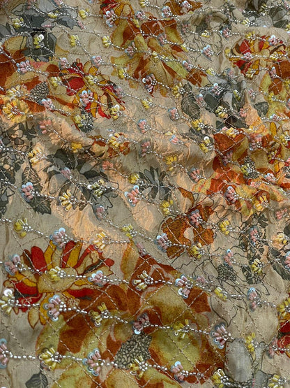 Tissue Beads Embroidery (44"Inch)