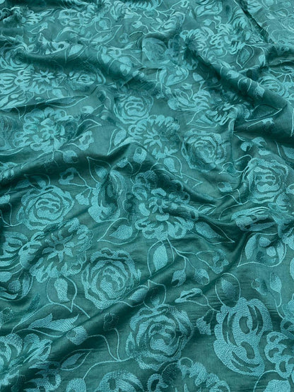 Pure Chanderi Embroidery (Color Available) 44"Inch