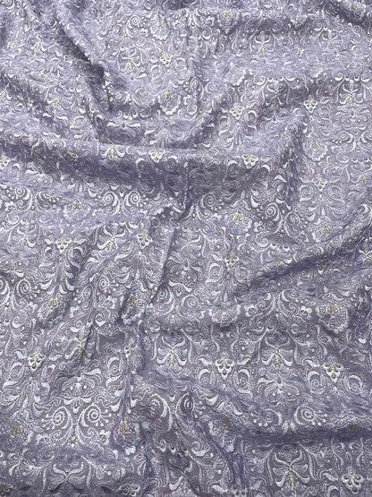 Pure Chanderi Embroidery (Color Available) 44"Inch