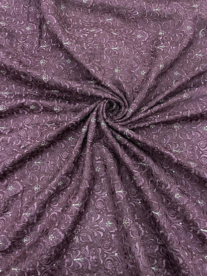 Pure Chanderi Embroidery (Color Available) 44"Inch