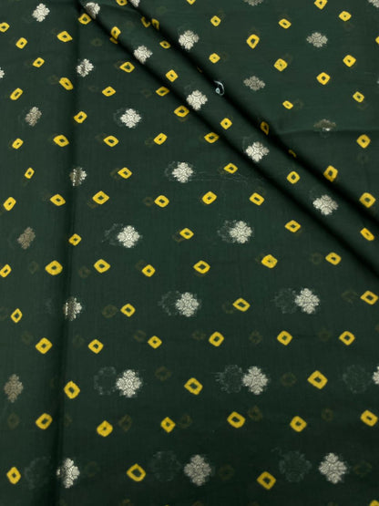 Pure Chanderi Zari Butti With Hand Bandhni (Color Available)