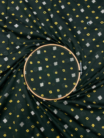 Pure Chanderi Zari Butti With Hand Bandhni (Color Available)