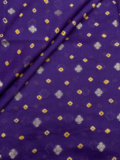 Pure Chanderi Zari Butti With Hand Bandhni (Color Available)