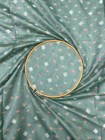 Pure Chanderi Zari Butti With Hand Bandhni (Color Available)