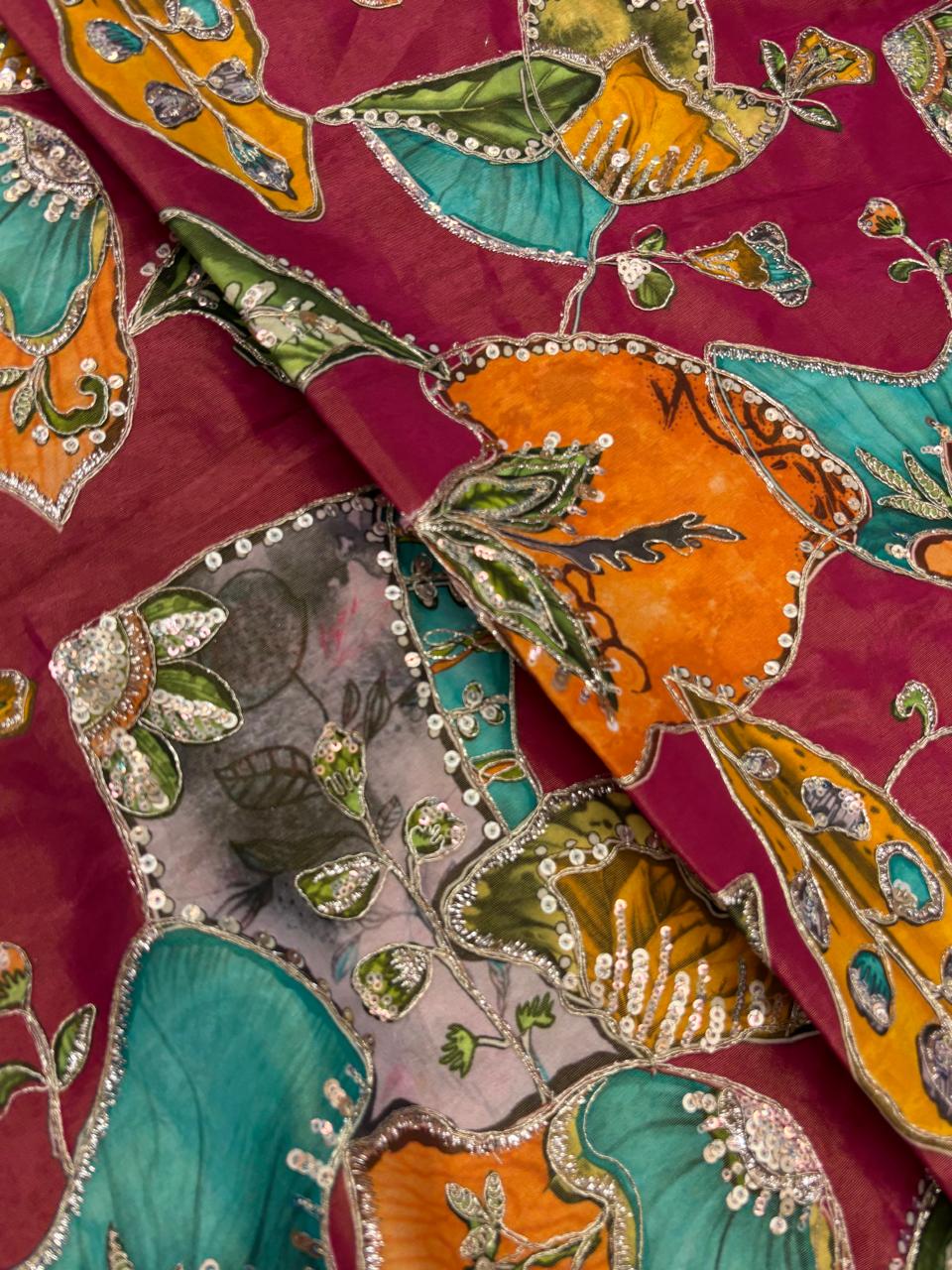 Tissue Position Print Embroidery (Color Available)