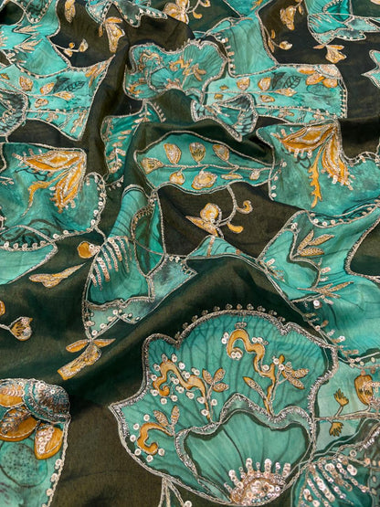 Tissue Position Print Embroidery (Color Available)