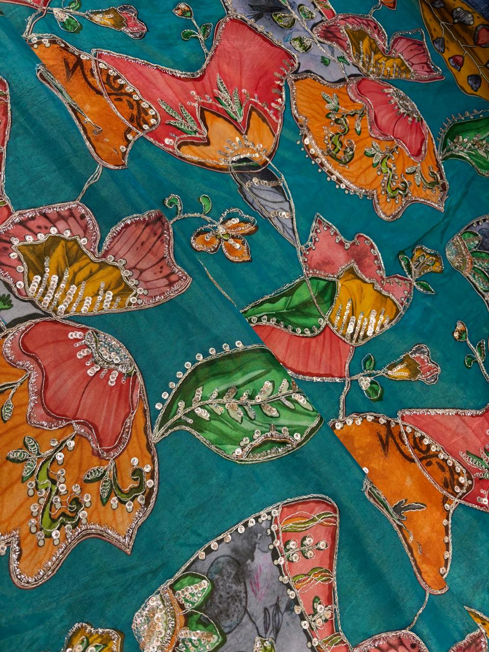 Tissue Position Print Embroidery (Color Available)