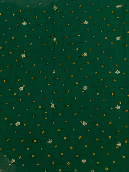 Pure Silk Zari Butti With Hand Bandhni (Color Available)