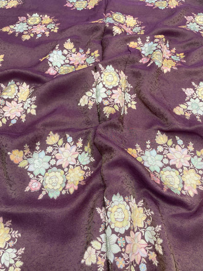 Banarasi Tissue Brocade With Position Print