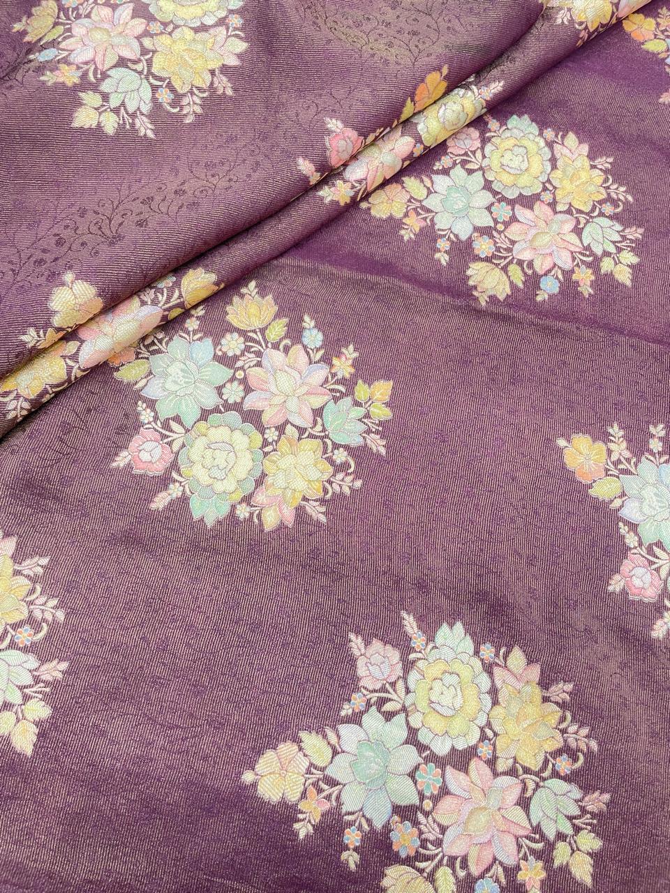 Banarasi Tissue Brocade With Position Print