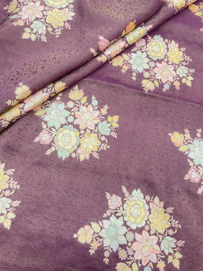Banarasi Tissue Brocade With Position Print