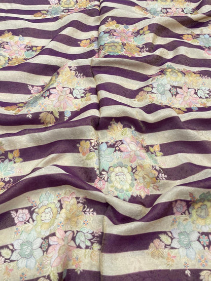 Banarasi Tissue Brocade With Position Print