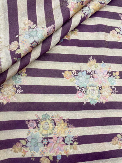 Banarasi Tissue Brocade With Position Print