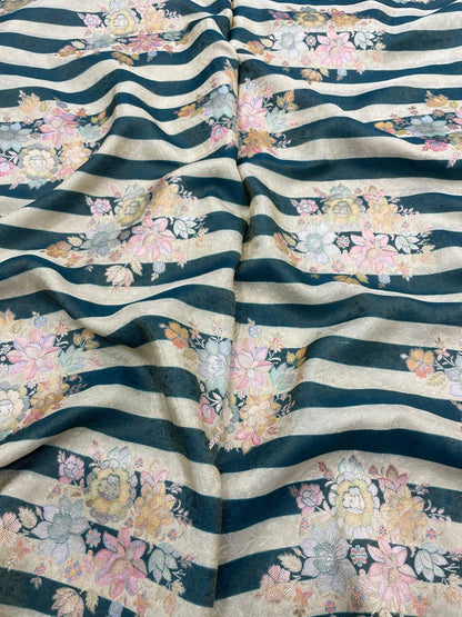 Banarasi Tissue Brocade With Position Print