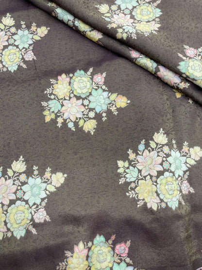 Banarasi Tissue Brocade With Position Print