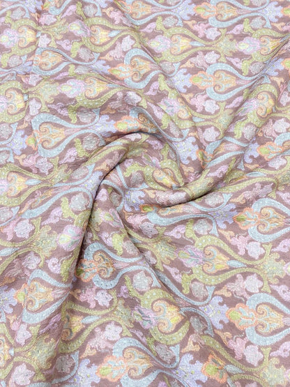 Pure Chanderi Embroidery (Color Available) 44"Inch