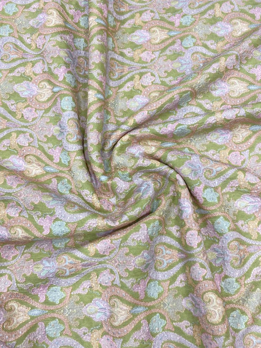Pure Chanderi Embroidery (Color Available) 44"Inch