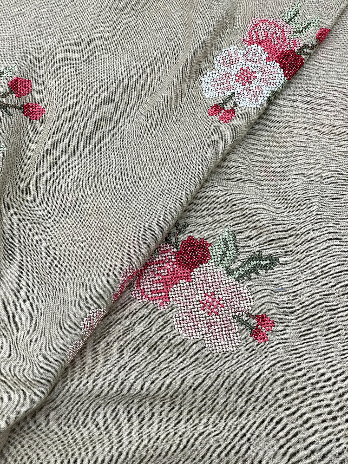Cotton Linen Embroidery [44"Inch]